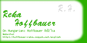 reka hoffbauer business card